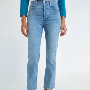 Aritzia Denim Forum Arlo High Rise Straight Jeans (28 Length)